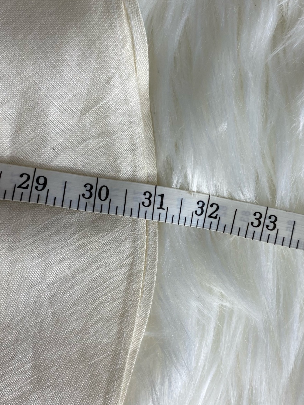 💯Linen Ralph Lauren Cream Midi A-Line Linen Skirt with Side Buttons - Picture 6 of 9
